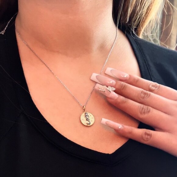 Harry Potter Gold Death Eater Dark Mark Necklace - Picture 3 of 5